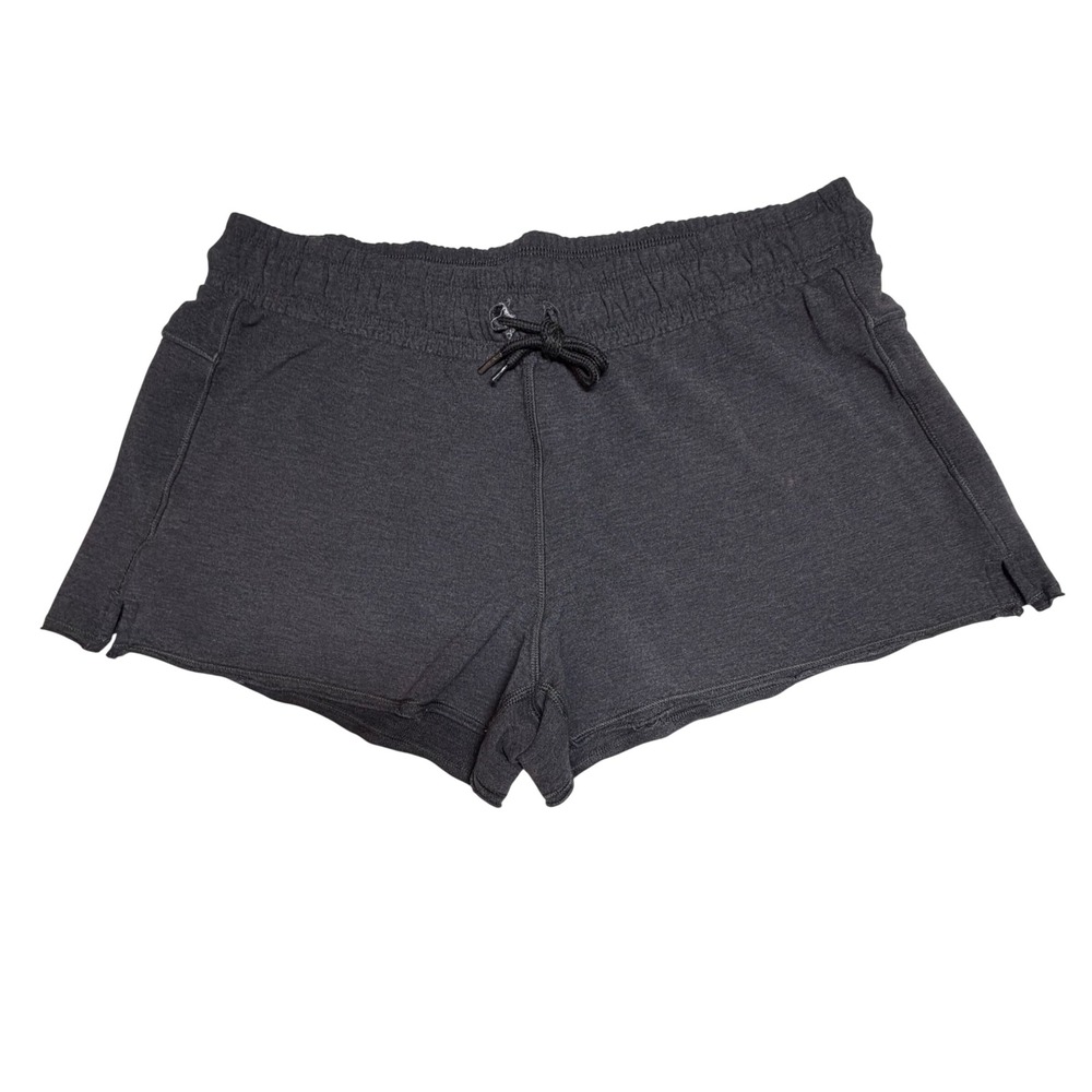 Lululemon Women Charcoal Gray Heathered Drawstring Athletic Lounge Shorts Size 6
